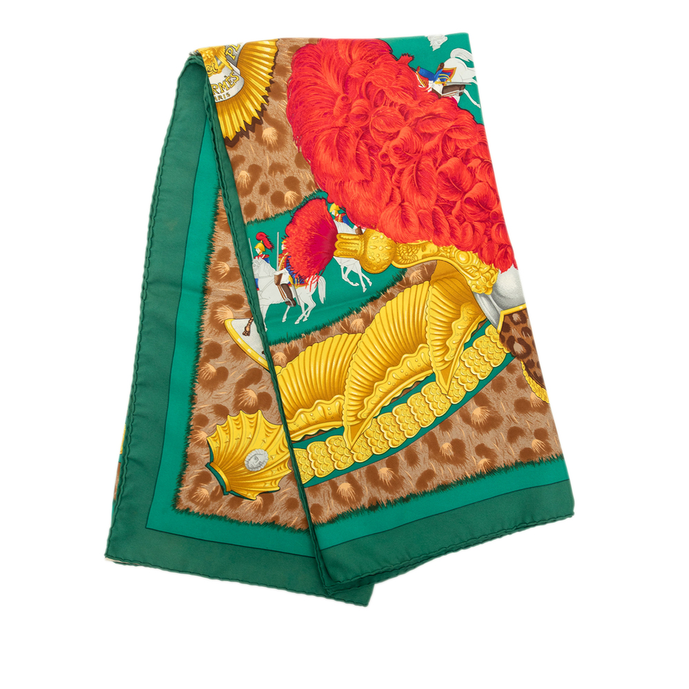 Pre-Loved Hermes Casques et Plumets Silk Scarf 90